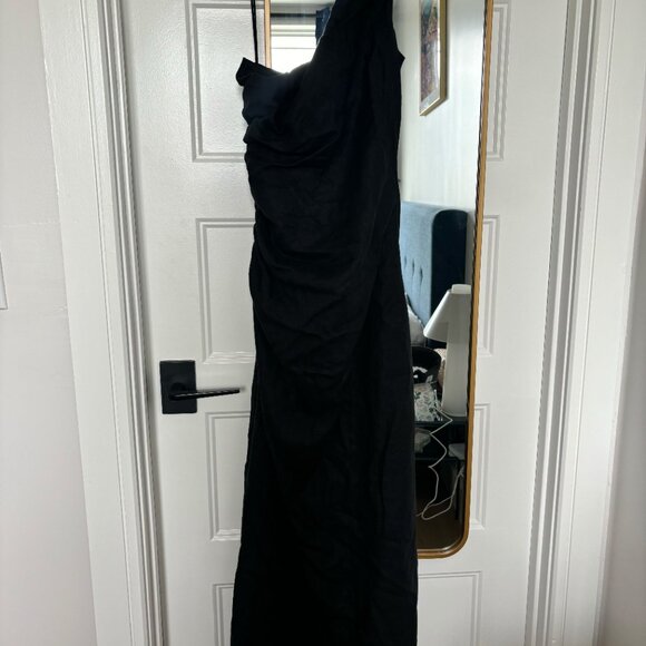 Mara Hoffman Enya one-shoulder ruched hemp maxi dress (NWT) - Picture 9 of 10